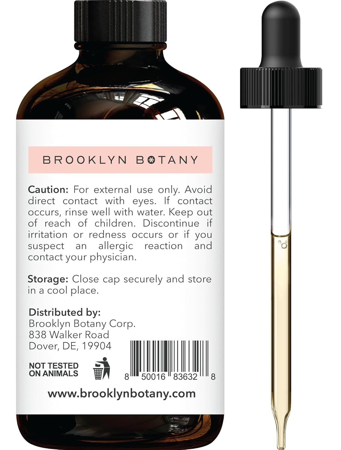 Brooklyn Botany Peppermint Essential Oil - Huge 4 Fl Oz - 100% Pure and Natural - Premium Grade with Dropper - for Aromatherapy and Diffuser