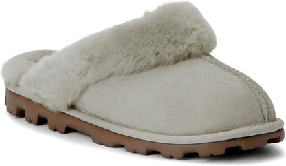 Waysoft Women'S Genuine Australian Sheepskin Slippers, 100% Shearling, 8Mm Memory-Foam, Hard Bottom Slipper