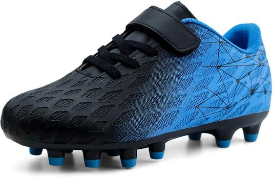 Brooman Kids Firm Ground Soccer Cleats Boys Girls Athletic Outdoor Football Shoes