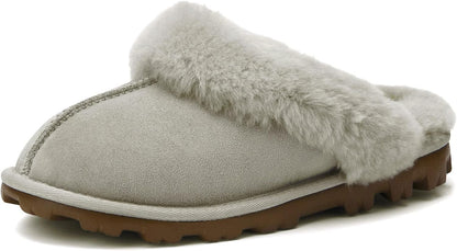 Waysoft Women'S Genuine Australian Sheepskin Slippers, 100% Shearling, 8Mm Memory-Foam, Hard Bottom Slipper