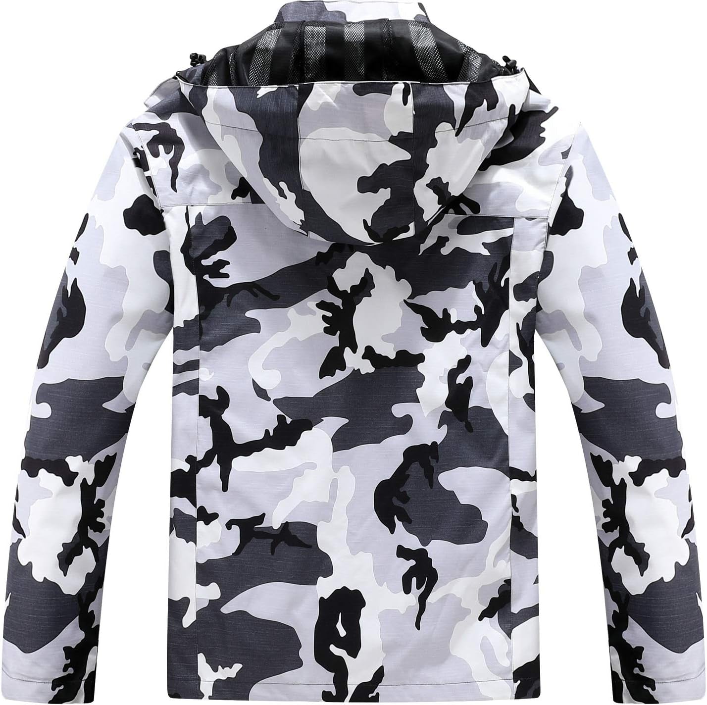 OTU Men'S Lightweight Waterproof Hooded Rain Jacket Outdoor Raincoat Shell Jacket for Hiking Travel