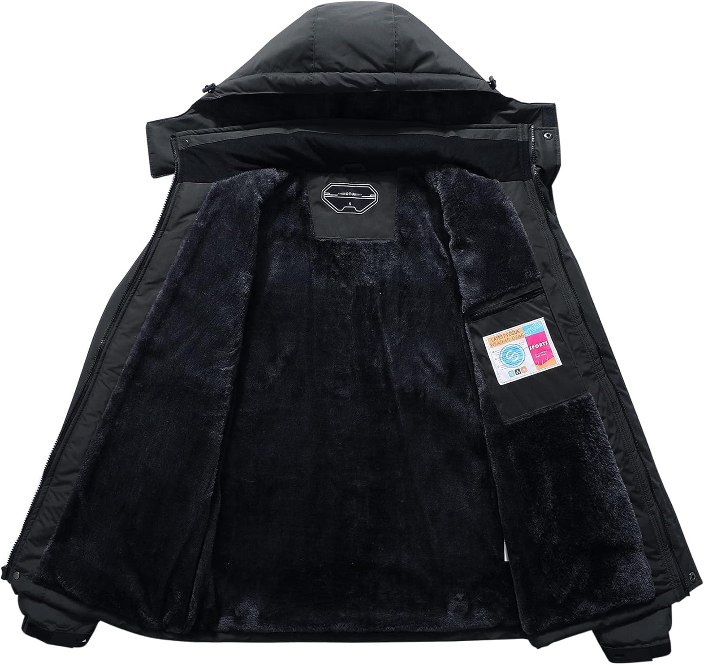 OTU Men'S Waterproof Ski Jacket Snowboarding Windbreaker Warm Winter Hooded Mountain Snow Coat