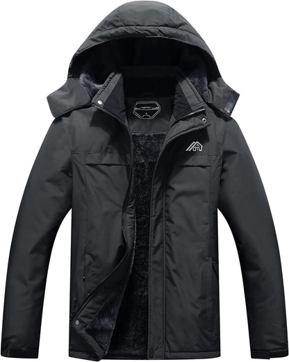 OTU Men'S Waterproof Ski Jacket Snowboarding Windbreaker Warm Winter Hooded Mountain Snow Coat