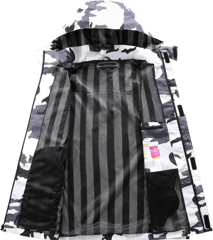 OTU Men'S Lightweight Waterproof Hooded Rain Jacket Outdoor Raincoat Shell Jacket for Hiking Travel