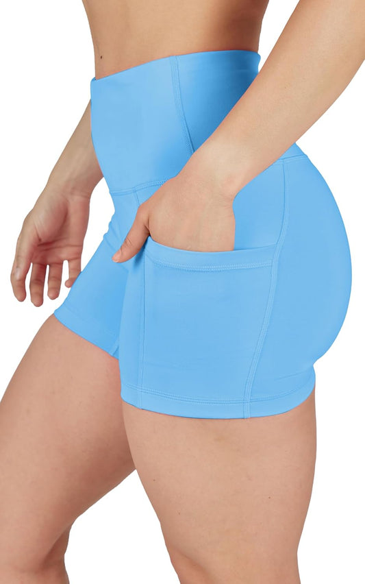 Yogalicious Womens High Waisted Biker Shorts Workout Running Spandex Yoga Shorts 3.5", 5", 7", 9"