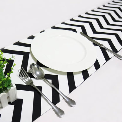New Black White Striped Table Runner Tea Table TV Cabinet Tablecloth Home Decor Cover Table Cloth with Tassel Party Bed Runner